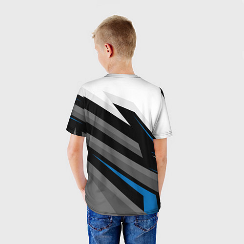 Детская футболка БМВ - спортивная униформа / 3D-принт – фото 4