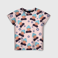 Детская футболка Персонаж - девушка в шапке