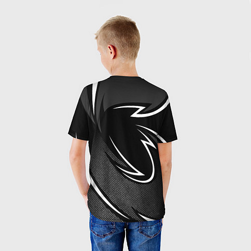 Детская футболка Роблокс - белая линия / 3D-принт – фото 4