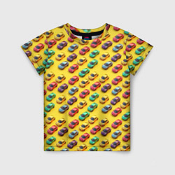 Детская футболка Разноцветные машинки