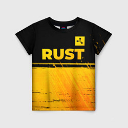 Детская футболка Rust - gold gradient: символ сверху