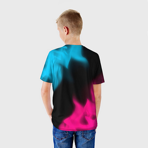 Детская футболка GTA - neon gradient / 3D-принт – фото 4