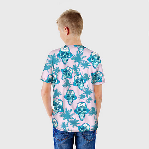 Детская футболка Черепа в панаме / 3D-принт – фото 4