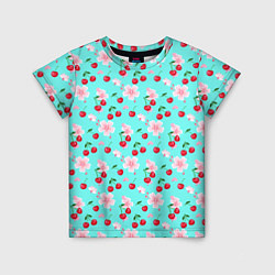 Детская футболка Паттерн цветущая вишня