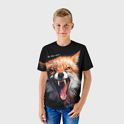 Футболка детская Не беси меня - Лиса, цвет: 3D-принт — фото 2
