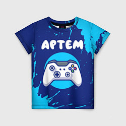 Детская футболка Артем геймер