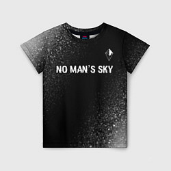Детская футболка No Mans Sky glitch на темном фоне: символ сверху