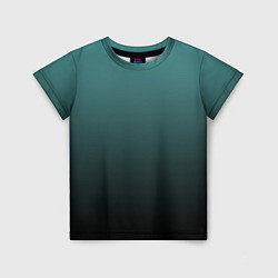 Детская футболка Градиент зелено-черный