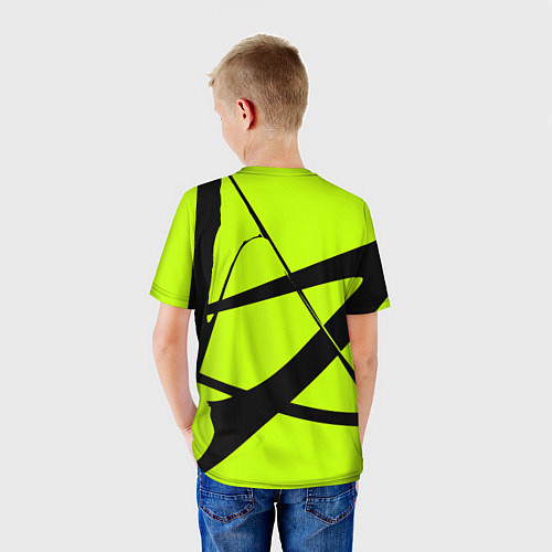 Детская футболка Звезда - лаймовый и черный - Хуф и Ся - дополнение / 3D-принт – фото 4