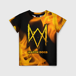 Детская футболка Watch Dogs - gold gradient