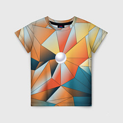 Детская футболка Жемчужина - градиент из полигональных треугольнико