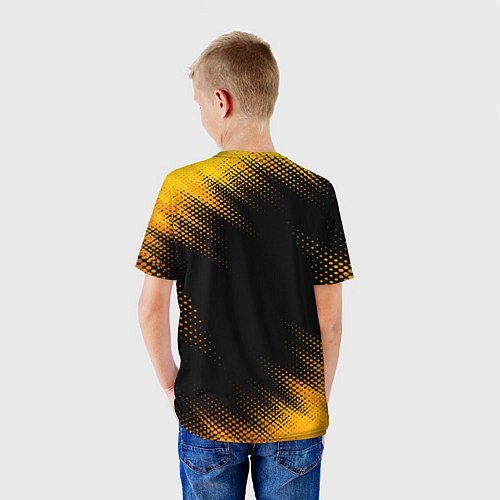 Детская футболка Ford - gold gradient / 3D-принт – фото 4