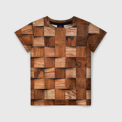 Детская футболка Деревянные квадраты