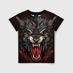 Детская футболка Злой серый волк