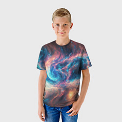 Футболка детская Космические узоры необычные, цвет: 3D-принт — фото 2