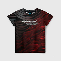 Детская футболка Cyberpunk 2077 phantom liberty black red