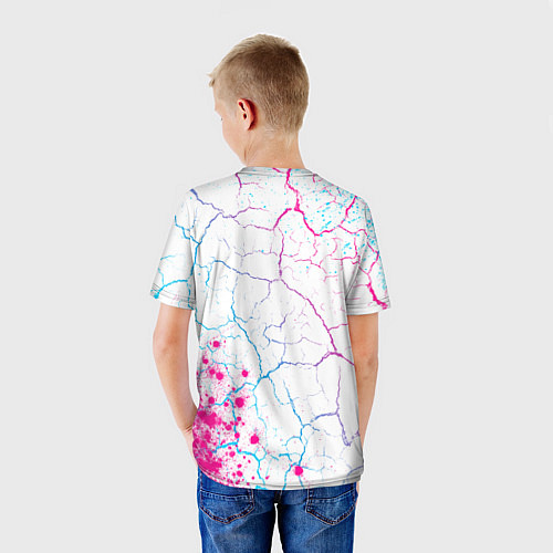 Детская футболка Death Stranding neon gradient style: надпись, симв / 3D-принт – фото 4