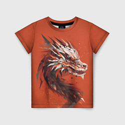 Детская футболка Дракон из геометрических фигур: арт нейросети