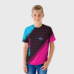 Футболка детская Dead by Daylight - neon gradient: надпись, символ, цвет: 3D-принт — фото 2
