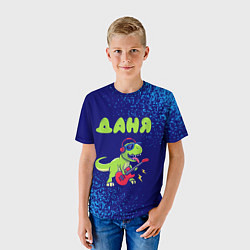 Футболка детская Даня рокозавр, цвет: 3D-принт — фото 2