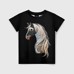 Детская футболка Вышивка Лошадь