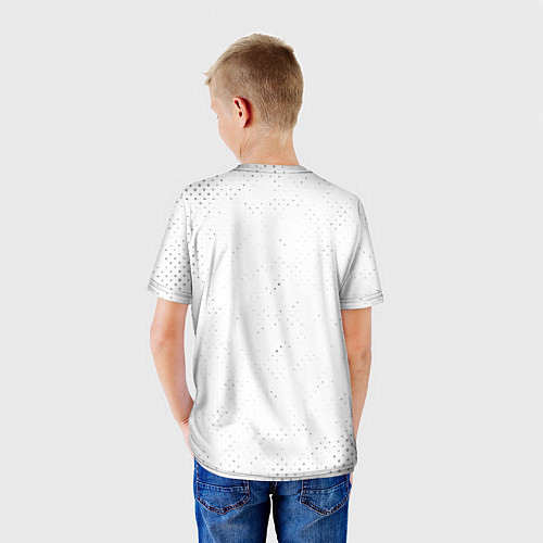 Детская футболка Portal glitch на светлом фоне: надпись, символ / 3D-принт – фото 4