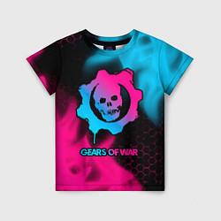 Детская футболка Gears of War - neon gradient