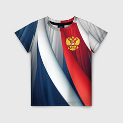 Детская футболка Герб России абстракция