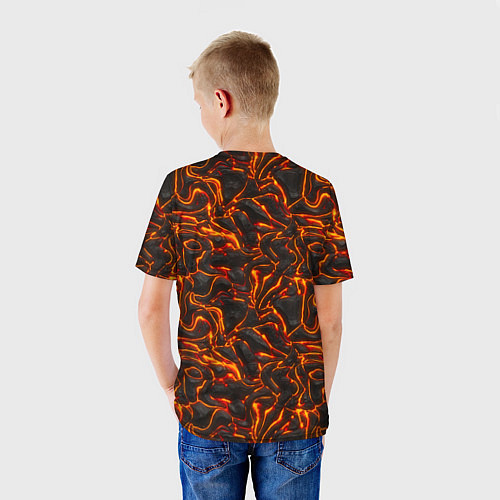Детская футболка Огненная лава / 3D-принт – фото 4