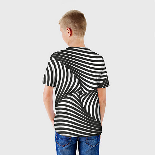 Детская футболка Оптическая иллюзия водоворот / 3D-принт – фото 4