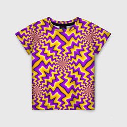 Детская футболка Желто-фиолетовая иллюзия вращения