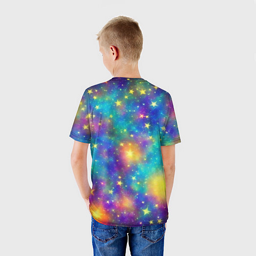 Детская футболка Звездный космос, сияющий волшебством / 3D-принт – фото 4