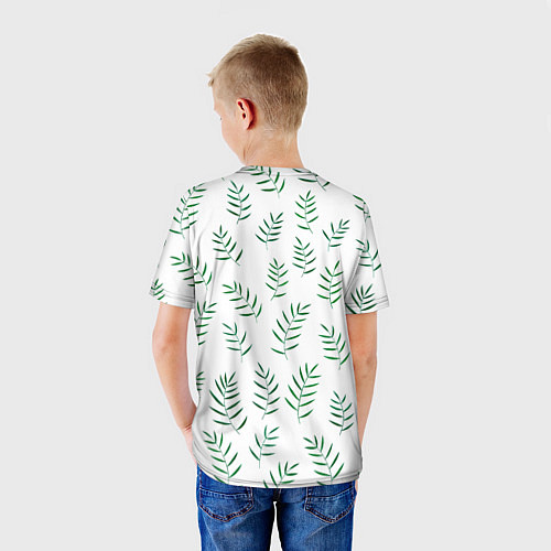 Детская футболка Веточки папоротника / 3D-принт – фото 4