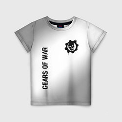 Детская футболка Gears of War glitch на светлом фоне: надпись, симв