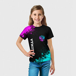 Футболка детская Надежда и неоновый герб России: надпись, символ, цвет: 3D-принт — фото 2