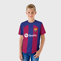 Футболка детская Роберт Левандовский Барселона форма 2324 домашняя, цвет: 3D-принт — фото 2