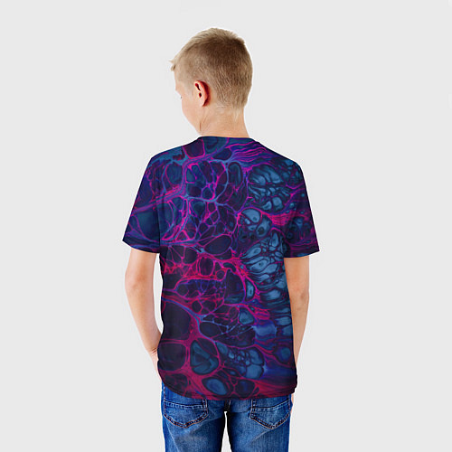 Детская футболка Неоновая лава / 3D-принт – фото 4