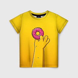 Футболка детская Гомер и пончик, цвет: 3D-принт