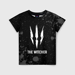 Детская футболка The Witcher glitch на темном фоне