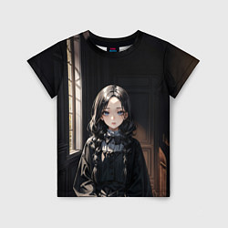 Детская футболка Готическая девушка в темной комнате