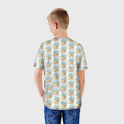 Детская футболка Кленовые листики / 3D-принт – фото 4