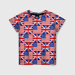 Детская футболка Флаги США и Англии