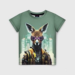 Детская футболка Cool kangaroo - cyberpunk