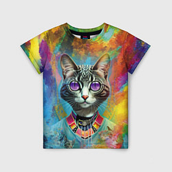 Детская футболка Cat fashionista - neural network