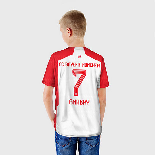 Детская футболка Гнабри Бавария Мюнхен форма 2324 домашняя / 3D-принт – фото 4