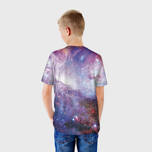 Детская футболка Современная девушка по имени Джоконда / 3D-принт – фото 4