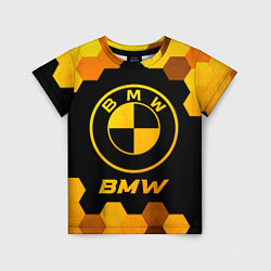 Детская футболка BMW - gold gradient