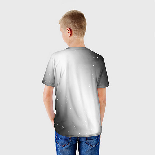 Детская футболка Doom glitch на светлом фоне: надпись, символ / 3D-принт – фото 4
