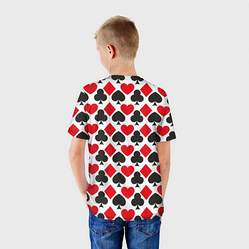 Детская футболка Масти карточные - символика / 3D-принт – фото 4