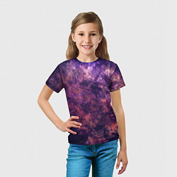 Футболка детская Текстура - Purple galaxy, цвет: 3D-принт — фото 2